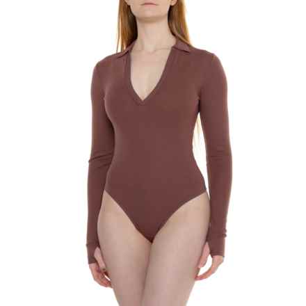 Free People Do It Right Bodysuit - Long Sleeve in Hickory