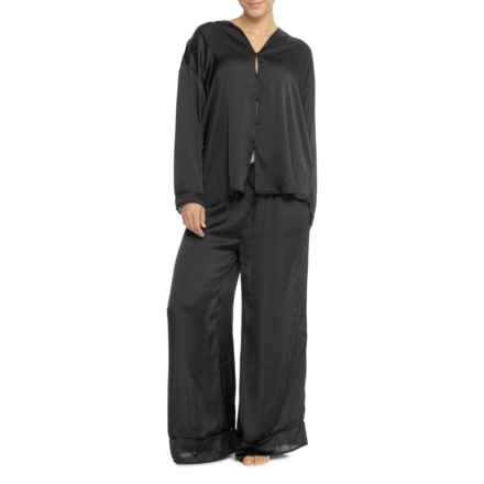 Free People Dreamy Days Pajamas - Long Sleeve in Black