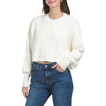 Free People Easy Street Crop Sweater in Moonglow