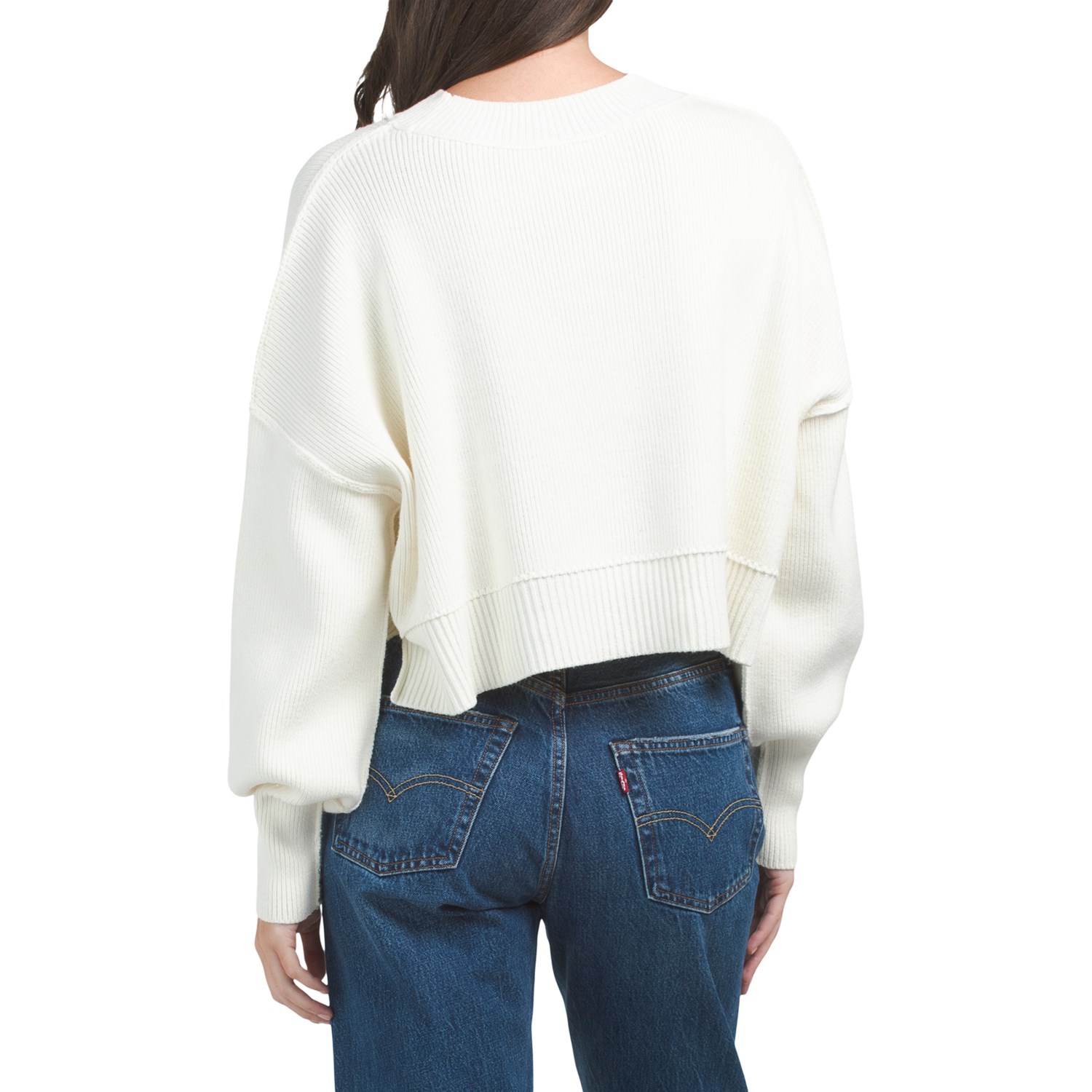 Free People Easy Street Crop Sweater - Save 70%