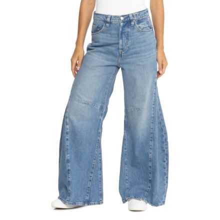 Free People Eden High Slouchy Jeans - High Rise in Navy