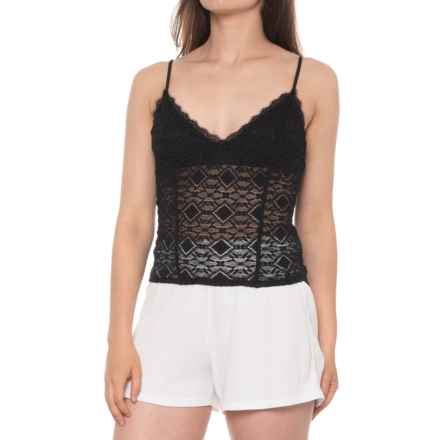 Free People Follow Me Lace Camisole - Sleeveless in Black