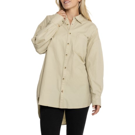 Free People Freddie Shirt - Long Sleeve in Khaki