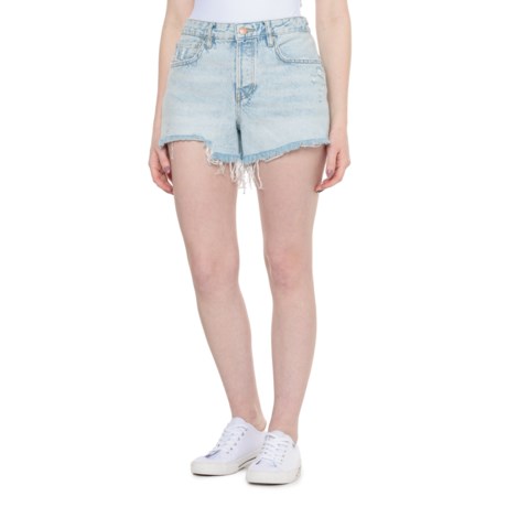 Free People Good Times Relaxed-Fit Shorts in Blue