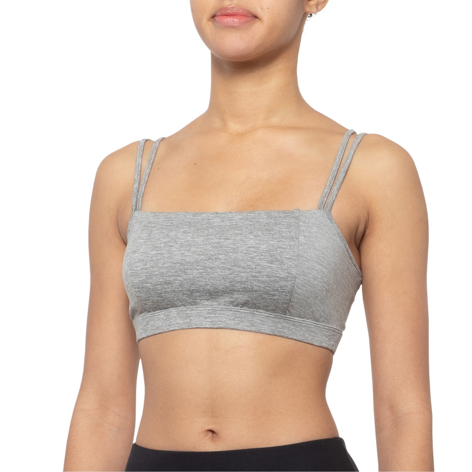 Free People Heather Grey Idris Solid Sports Bra (For Women) Save 68