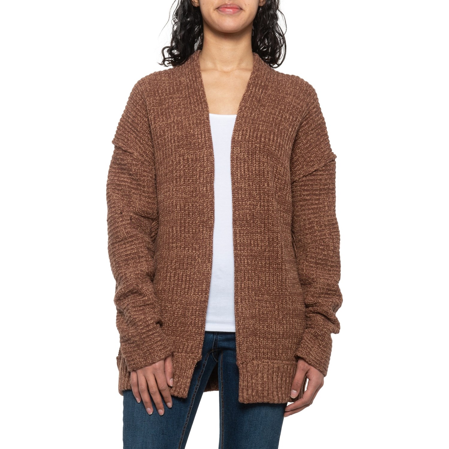 brown cardigan sweater