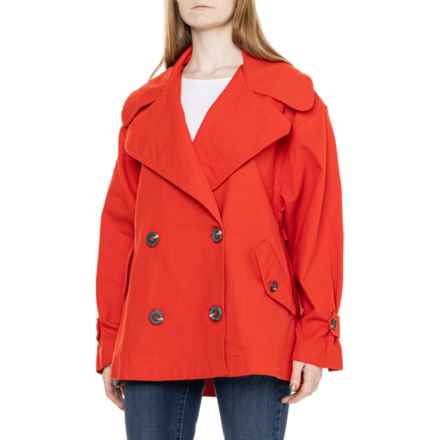 Free People Highlands Solid Peacoat in Red