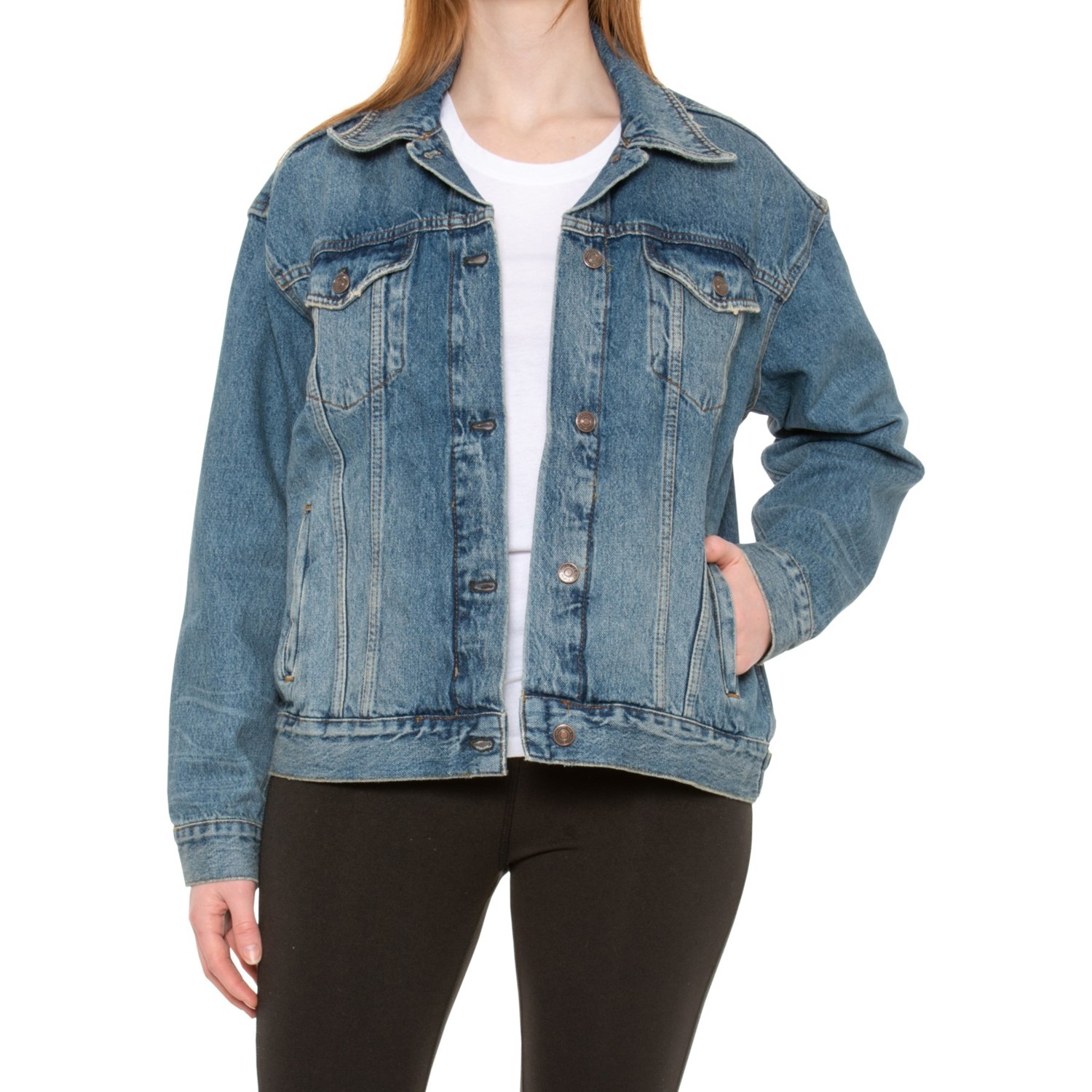 Free People Jolene Trucker Jean Jacket (For Women) - Save 60%