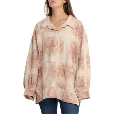 Free People Keep It Cozy Shirt - Long Sleeve in Raspberry Mocha