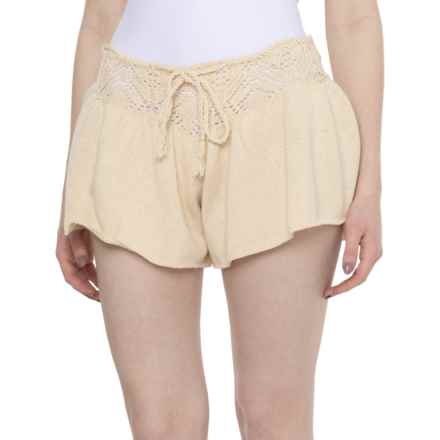 Free People Lily Fauxchet Sweater Shorts in Natural
