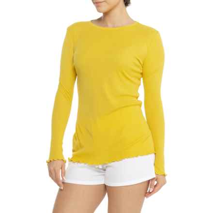 Free People Long Nights Layering Shirt - Long Sleeve in Yellow