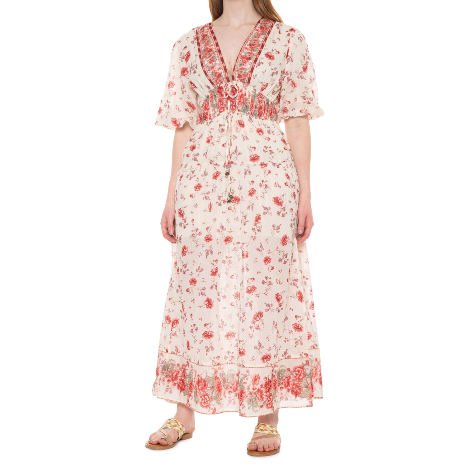 Free People Lysette Maxi Dress - Elbow Sleeve - Save 76%