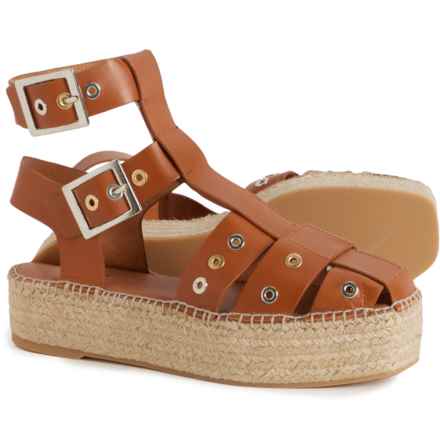 Free People Made in Spain Gable Glad Espadrille Gladiator Sandals - Leather (For Women) in Tan