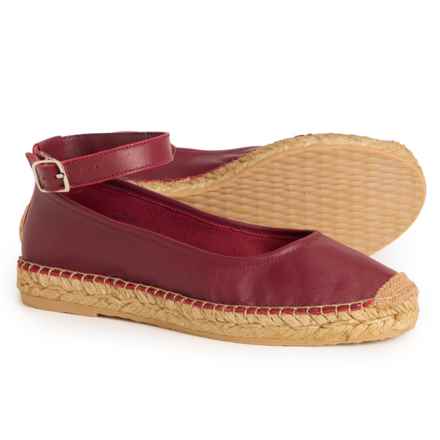 Free People Made in Spain Mason Ballet Espadrille Flats - Leather (For Women) in Wine