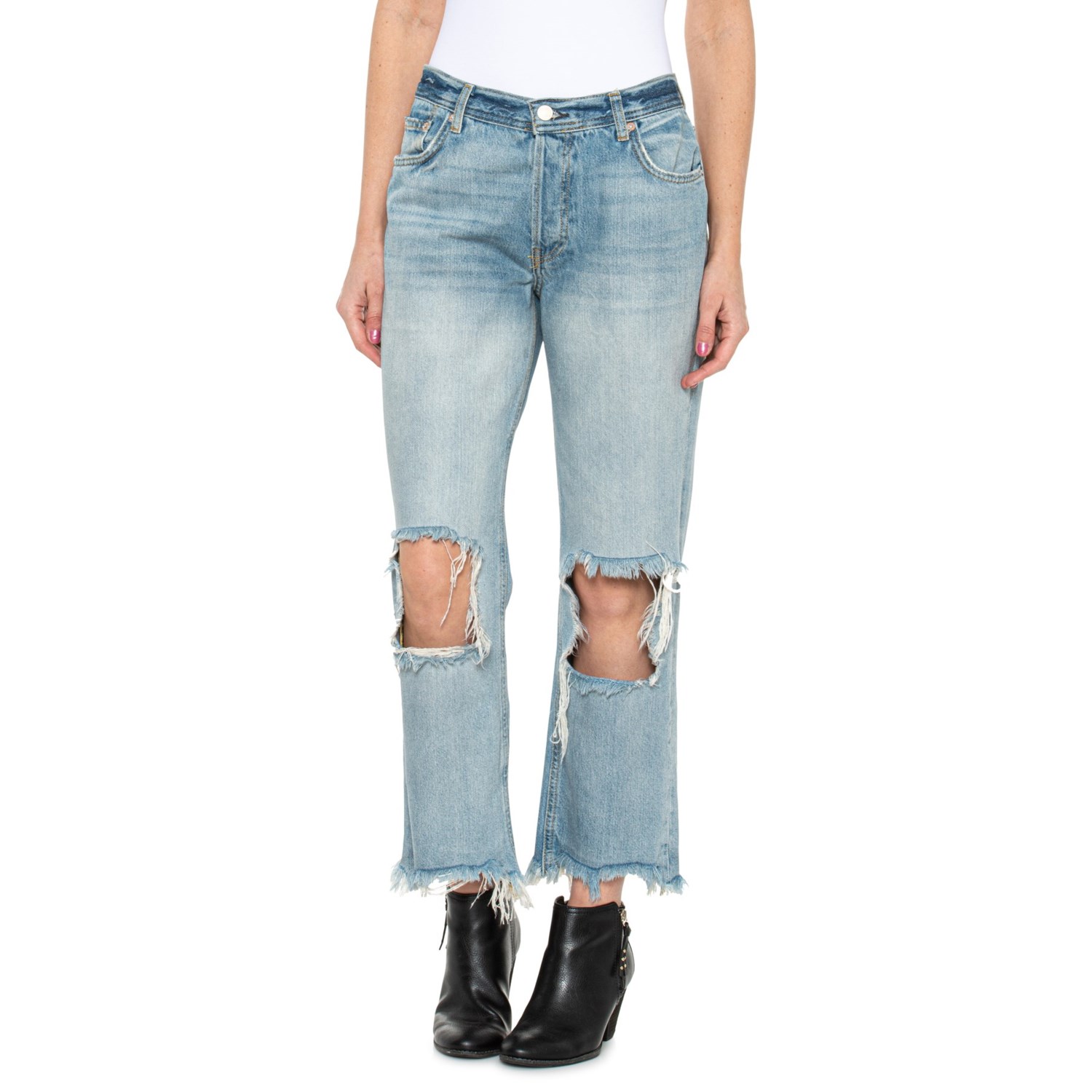 Free People Maggie Jeans - Mid Rise, Straight Leg (For Women)
