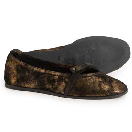 Free People Mania Bow Flats - Slip-Ons, Leather (For Women) in Gold