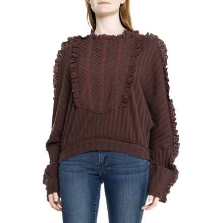 Free People More Romance Shirt - Long Sleeve in Cocoa