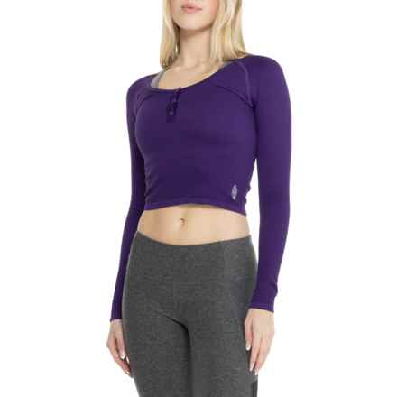 Free People Movement Bail Out Layer Shirt - Long Sleeve in Dark Amethyst