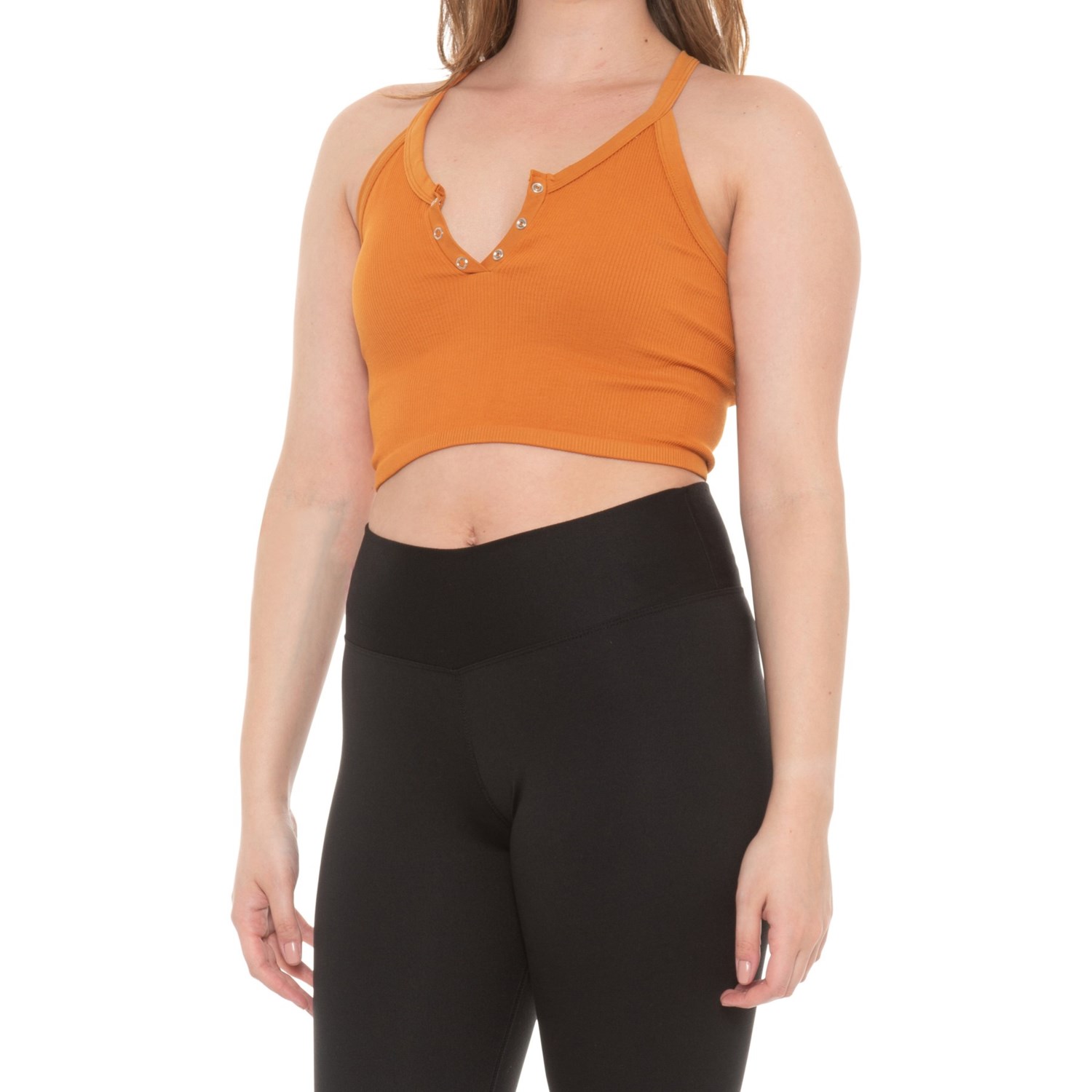 Free People Movement Free Throw Henley Crop Tank Top (For Women) Save 52