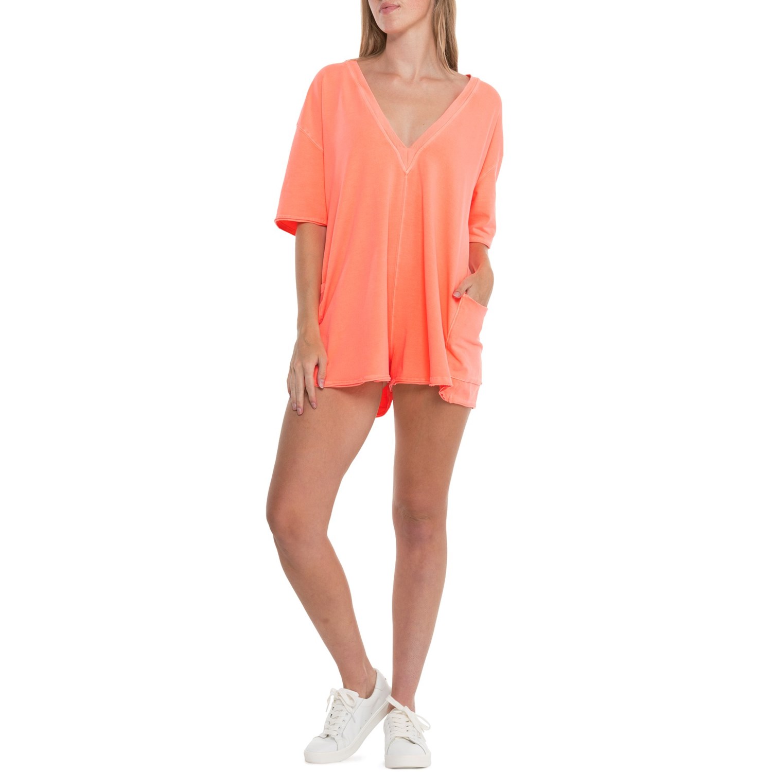 Free People Movement Hot Shot T-Shirt Romper - Short Sleeve - Save 58%