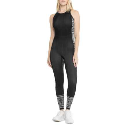 Free People Movement Snowfall Active Jumpsuit - Sleeveless in Black Combo