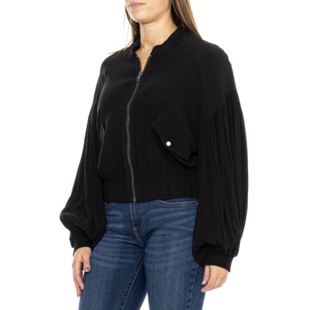 Free People On Pointe Bomber Jacket in Black