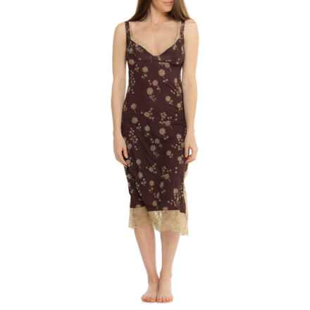 Free People Party Crasher Midi Slip Dress - Sleeveless in Dark Brown