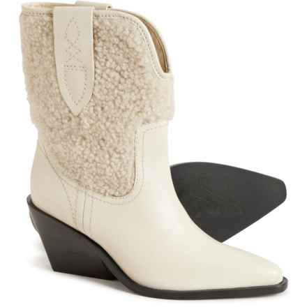 Free People Pitchfork Point Western Boots - Leather, Pointed Toe (For Women) in White