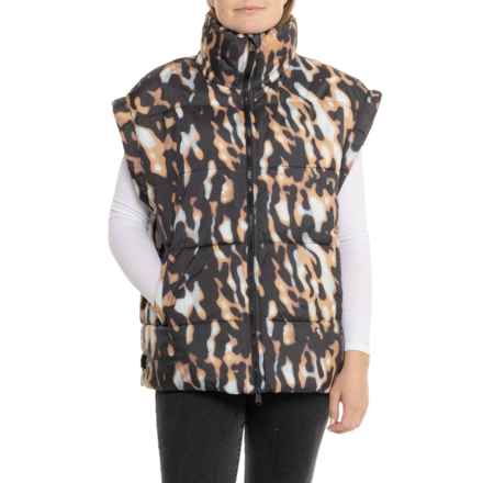 Free People Printed In a Bubble Vest - Insulated in Tortoise Shell Combo