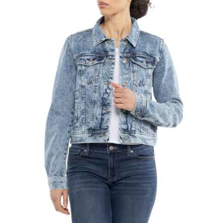 Free People Rumors Denim Jacket in Light Indigo