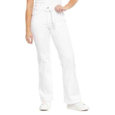 Free People Sabine Slim A-Line Jeans - High Rise in Optic White