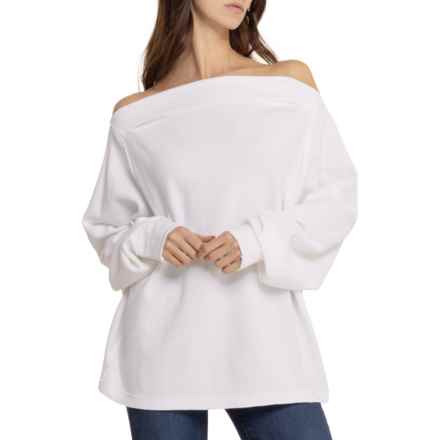 Free People Sammie Thermal Shirt - Long Sleeve in White