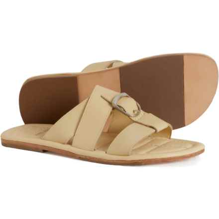 Free People Sloan Buckle Flat Sandals - Leather (For Women) in Buttermilk