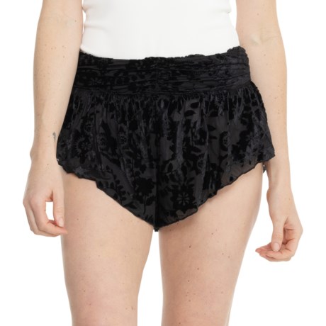 Free People Snow Angel Micro Lounge Shorts in Black
