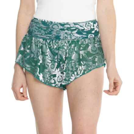 Free People Snow Angel Micro Lounge Shorts in Pine