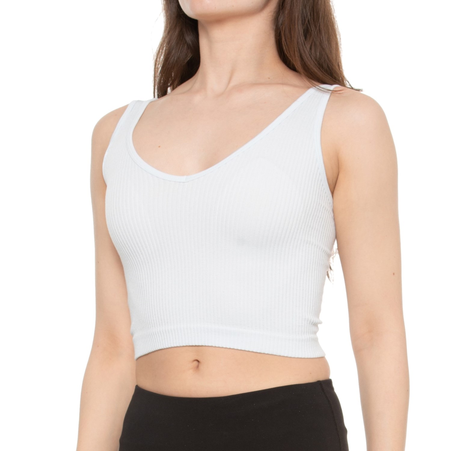 Free People Solid Ribbed Brami Crop Tank Top For Women Save 60