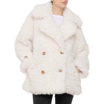 Free People Sophie Peacoat in Blanc De Blanc