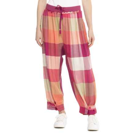 Free People Sugar Cookie Flannel Pants in Pink Combo