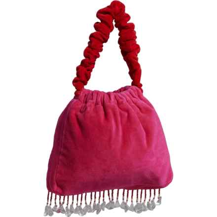 Free People Vancouver Velvet Clutch in Red/Pink