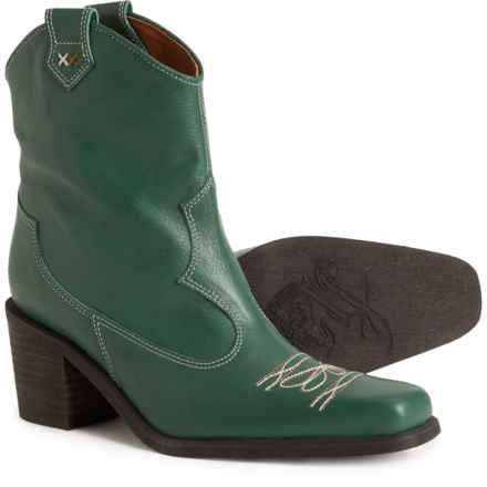Free People Wandering Western Boots - Leather (For Women) in Teal