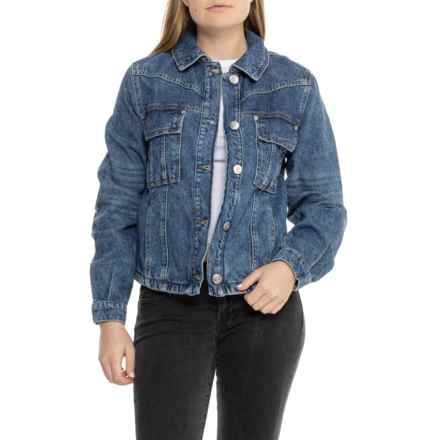 Free People We the Free Jade Denim Jacket in Denim Blue