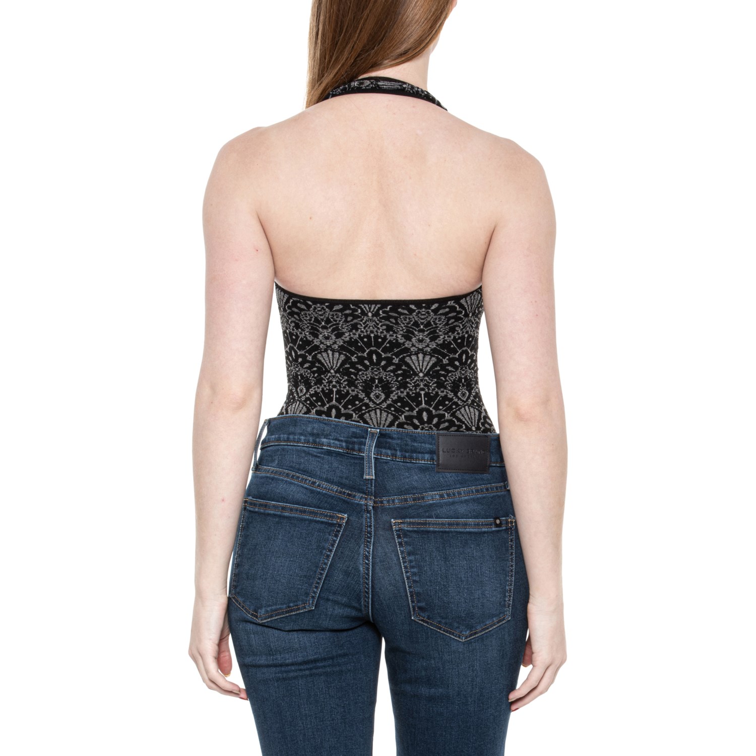 Free People Women's First Call Lace Sleeveless Bodysuit Top New $50