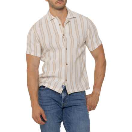 Free Planet Textured Camp Collar Yard-Dyed Shirt - Short Sleeve in Desert
