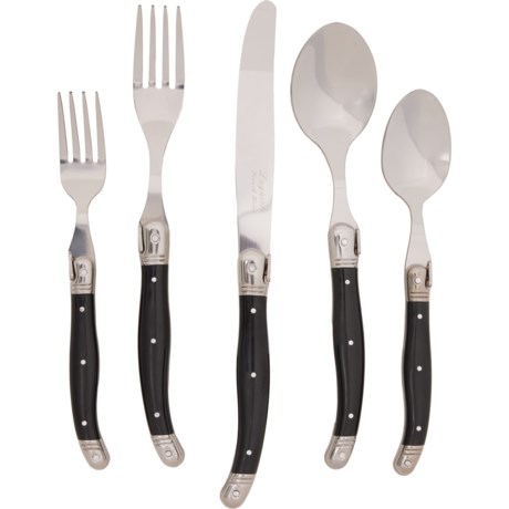 French Home Laguiole Flatware Set - 20-Piece in Black