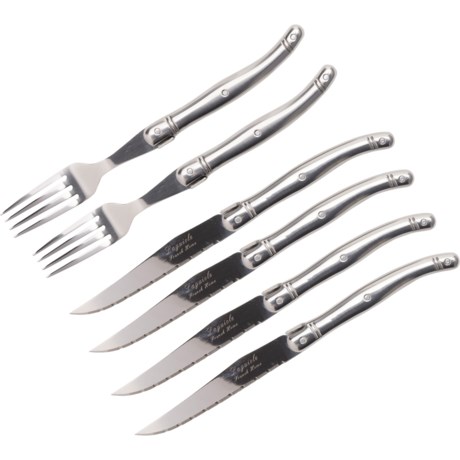 French Home Laguiole Flatware Set - 8-Piece in Silver