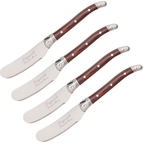 French Home Laguiole Spreader Knife Set - 4-Pack in Natural