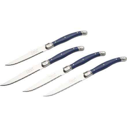 French Home Laguiole Steak Knife Set - 4-Pack in Navy
