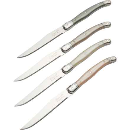 French Home Laguiole Steak Knife Set - 4-Piece in Multi