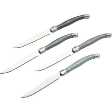 French Home Laguiole Steak Knives - 4-Piece in Grey