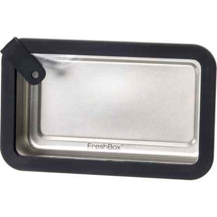FreshBox Microwave Safe Stainless Steel Food Container - 42 oz. in Black